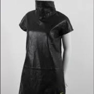 Burberry leather mini dress xs